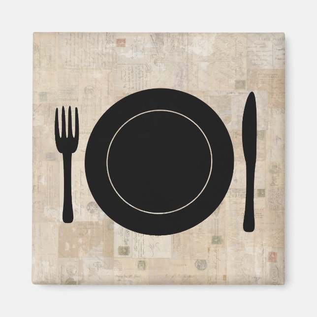 Aimant Plate Setting Fork Knife (Devant)