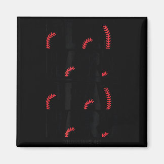 Aimant Play Hard Pray Hard Youth Boy Christian Baseball J