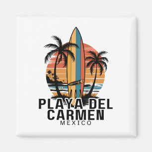 Aimant Playa Del Carmen Mexique Surfant Surfeur _1