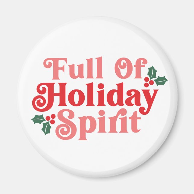 Aimant Plein d'esprit de vacances - Typographie festive (Devant)