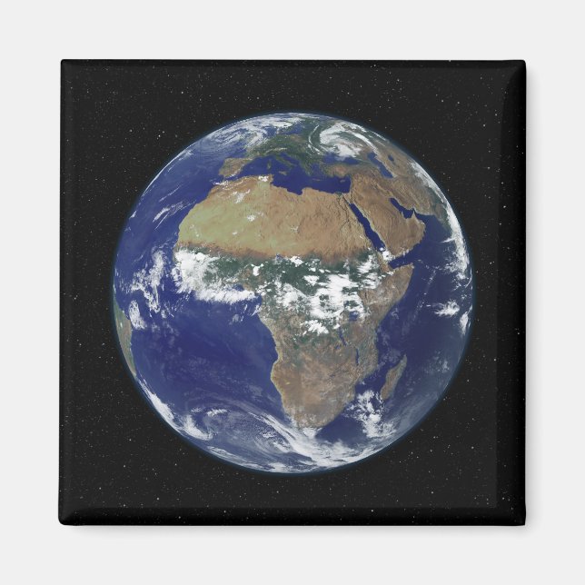 Aimant Pleine Terre montrant l'Afrique et l'Europe (Devant)