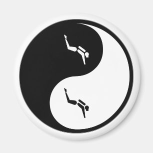 Aimant Plongée à l'air de Yin Yang