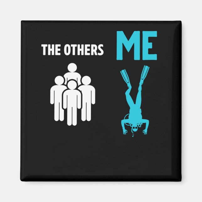 Aimant Plongée sous-marine Diver amusant (Devant)