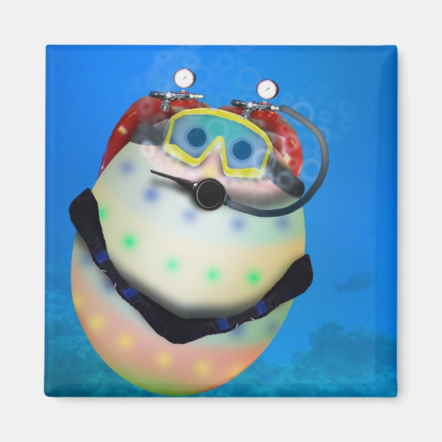 Aimant Plongée sous-marine Oeuf de Pâques (Devant)