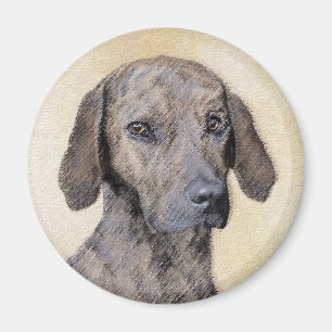 Aimant Plott Peinture - Cute Original Chien Art