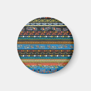 Aimant Plumes ethniques : Broderie Boho Chic