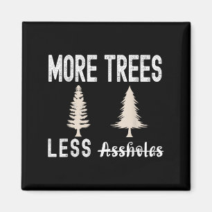 Aimant Plus d'arbres moins de trous Pull de Noël laid