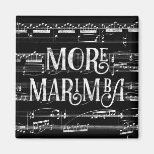 Aimant Plus Marimba Chalkboard - Black White Music