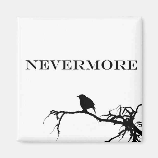 Aimant Plus Raven Poem Edgar Allan Poe Citation (Devant)