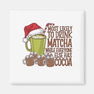 Aimant Plus susceptible de boire du Matcha et de regarder