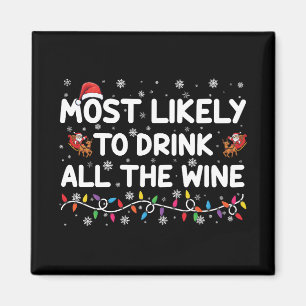 Aimant Plus Susceptible De Boire Tout Le Vin Famille Noël