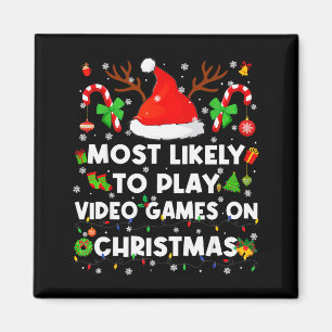 Aimant Plus susceptible de jouer à un jeu vidéo en pyjama