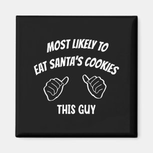 Aimant Plus susceptible de manger les cookies de Santa Dr