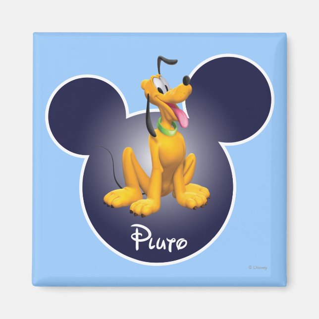 Aimant Pluto | Icône tête de Mickey (Devant)
