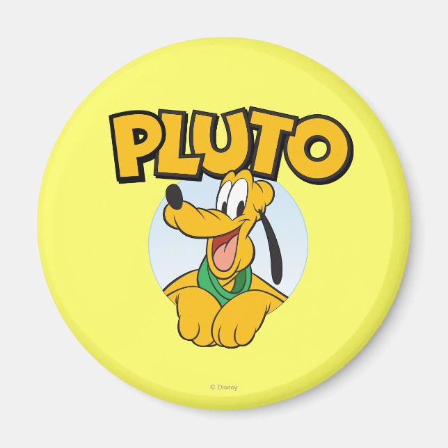 Aimant Pluto | Pompe avec nom (Devant)