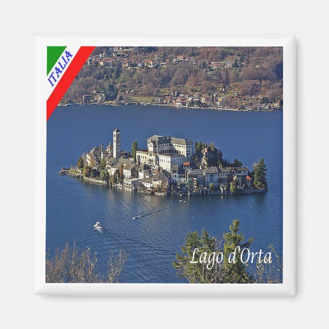 Aimant PMT022 LAC ORTA, Piémont, Italie, Réfrigérateur (Devant)