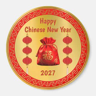 Aimant Pochette rouge pour argent du Nouvel An chinois