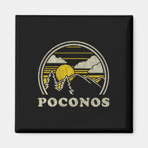 Aimant Poconos Pennsylvanie Pa T Shirt Vintage Randonnée