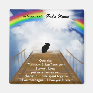 Aimant Poème commémoratif de Rainbow Bridge pour Hamsters