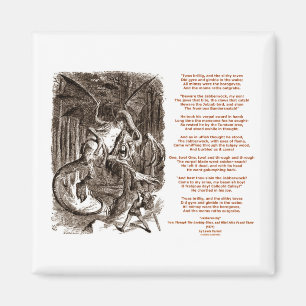 Aimant Poème de Jabberwocky par Lewis Carroll