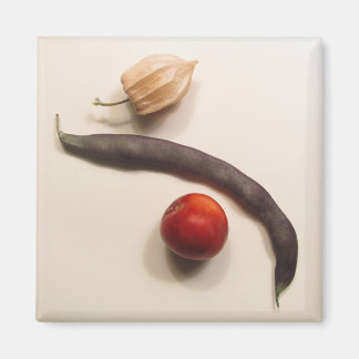Aimant poha, haricot et prune