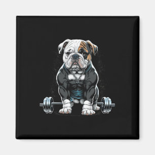 Aimant Poids Chien Fun Fitness Gym Bulldog