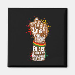 Aimant Poing de mélanine Papa Main Afro-Américain Histoir