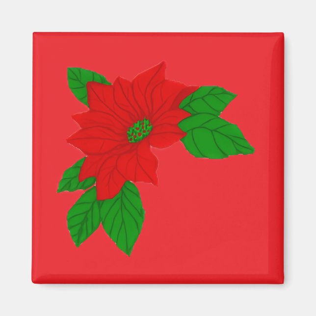 Aimant Poinsettia  (Devant)