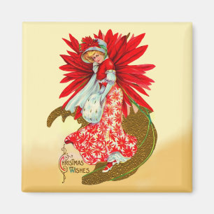 Aimant Poinsettia fille