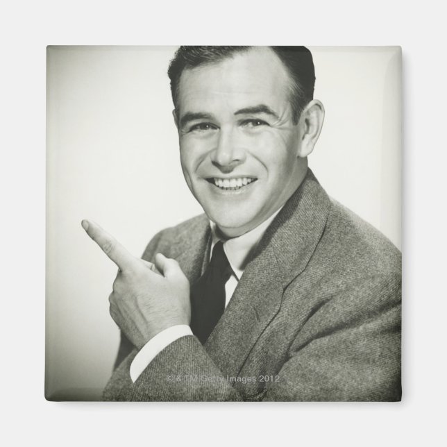 Aimant Pointing homme d'affaires (Devant)