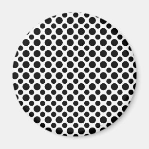 Aimant Points noirs et blancs grands et petits