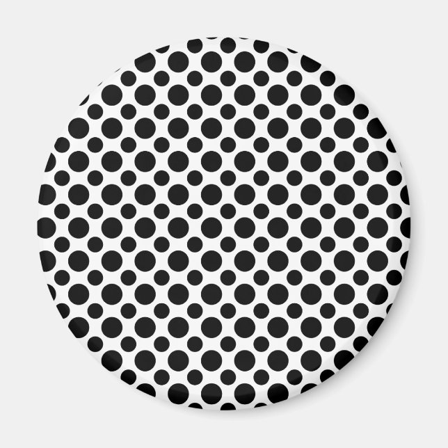 Aimant Points noirs et blancs grands et petits (Devant)