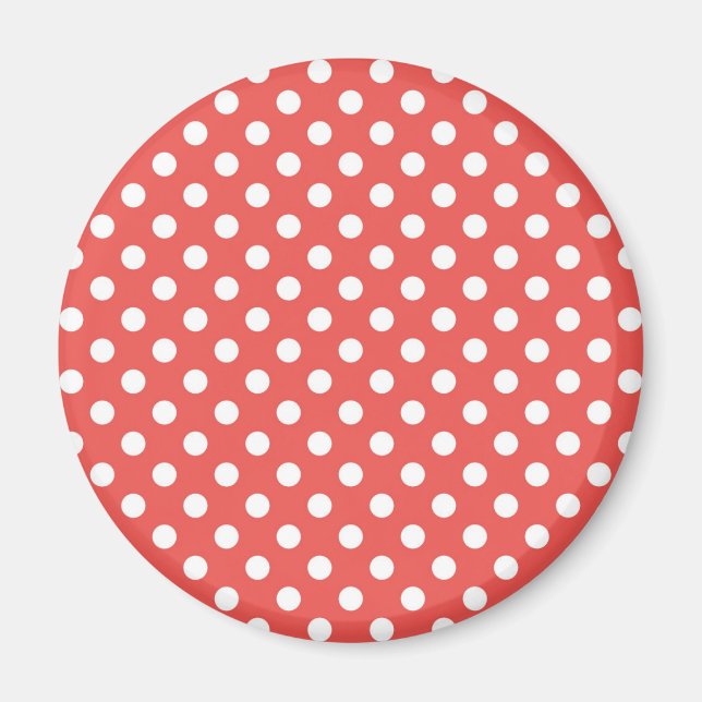 Aimant Points rouges et blancs (Devant)