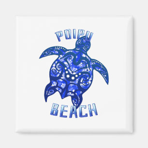 Aimant Poipu Beach Hawaii Vacances Tortue Tribale