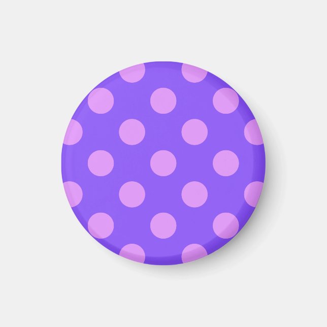 Aimant Pois Lilac sur periwinkle (Devant)