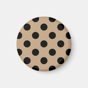 Aimant Pois noirs sur beige