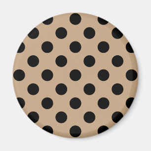Aimant Pois noirs sur beige