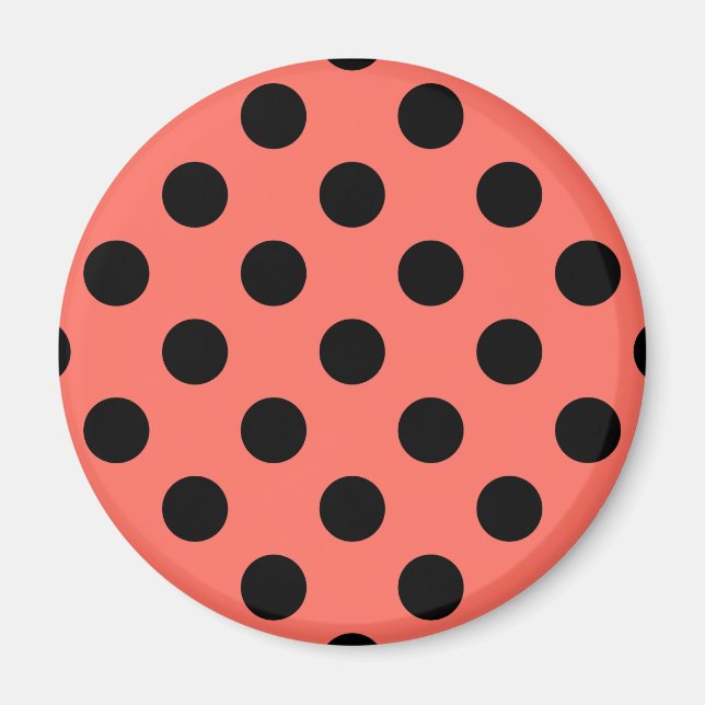 Aimant Pois noirs sur corail vivant (Devant)