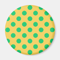 Pois verts sur jaune