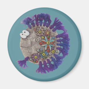 Aimant - Poisson à fil pourpre - Mama