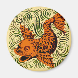 Aimant Poisson Antique Carrelage Ancien art