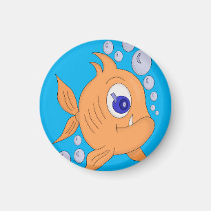 Aimant Poisson avec dent pointue