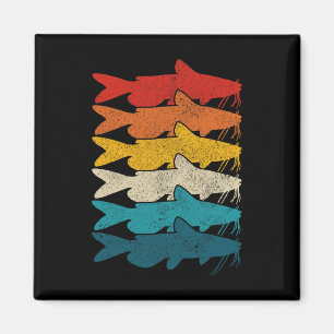 Aimant Poisson-chat de canal Pêche de poisson-chat vintag