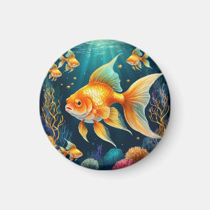 Aimant Poisson d'or sous-marin