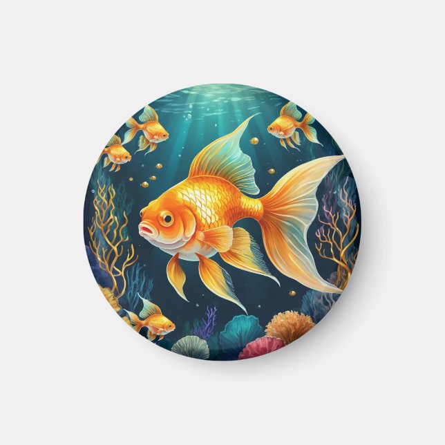Aimant Poisson d'or sous-marin (Devant)