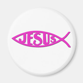 Aimant Poisson Jésus (rose amer)