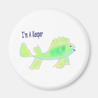 Aimant Poisson mignon avec je suis un texte de gardien