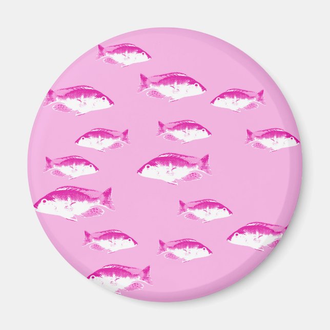 Aimant Poisson rose (Devant)