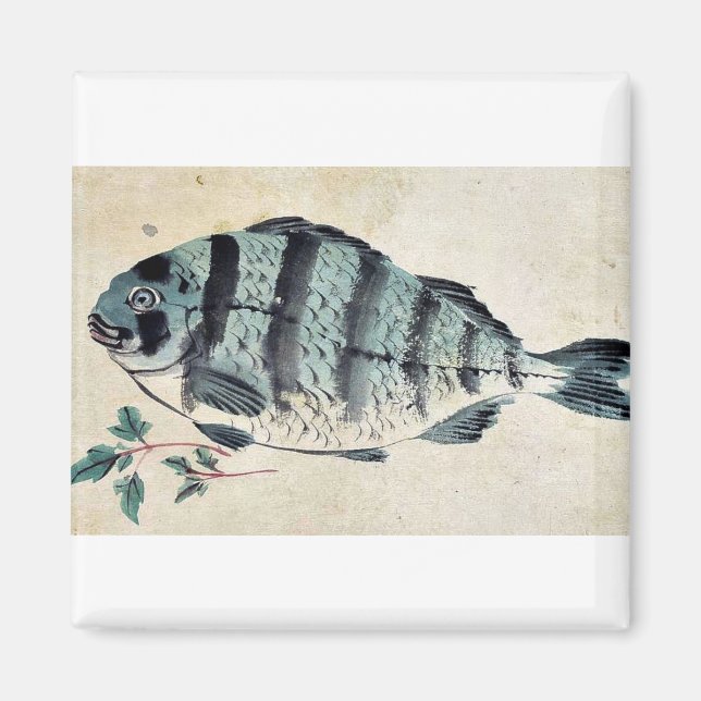 Aimant Poisson Ukiyo-e. (Devant)
