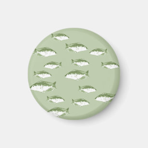 Aimant Poisson vert olive